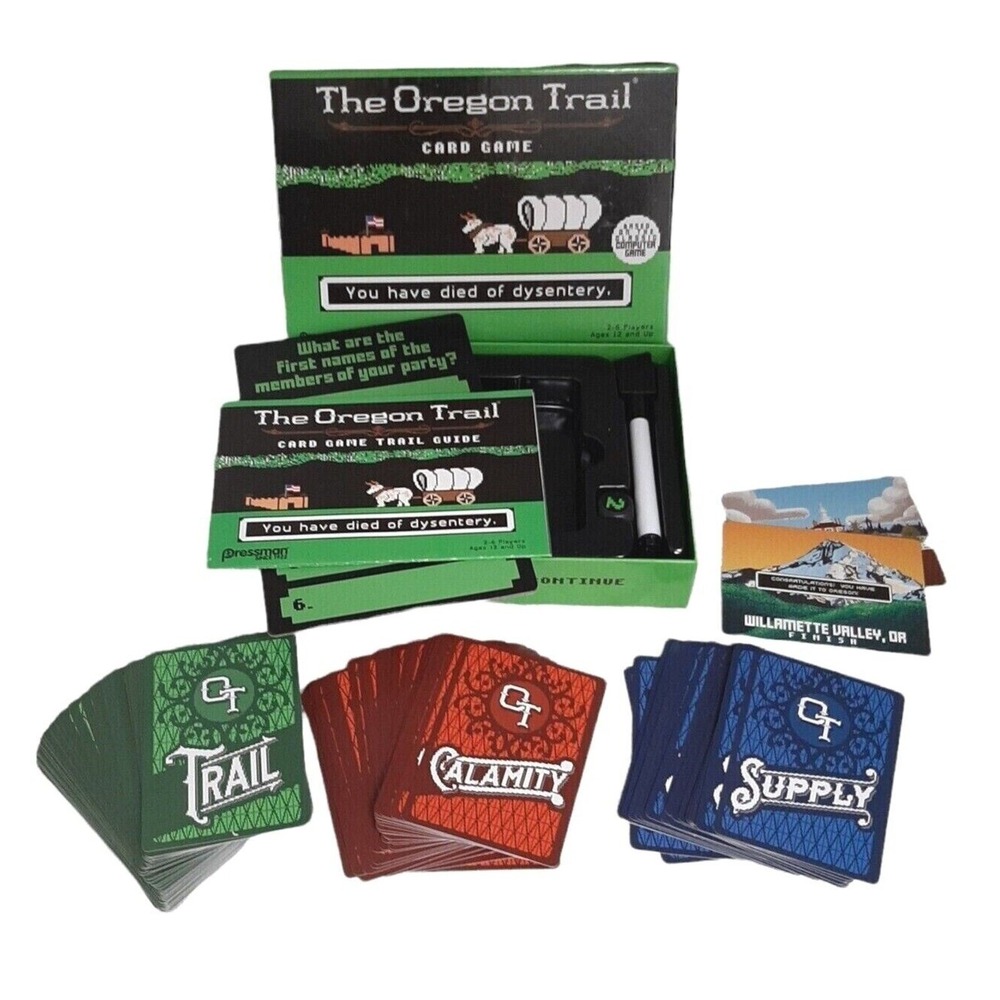 The Oregon Trail card game 2017 Pressman Toy Co complete 2-4 players